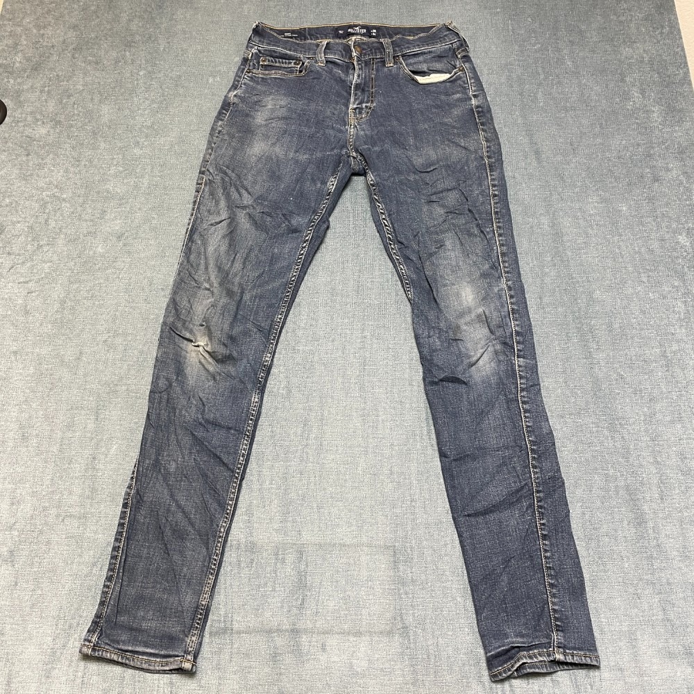 Hollister Skinny Leg Jeans Womens 30x34 Blue Denim Advanced Stretch Streetwear